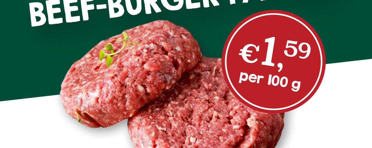 Beef-Burger-Pattes € 1,59 per 100g
